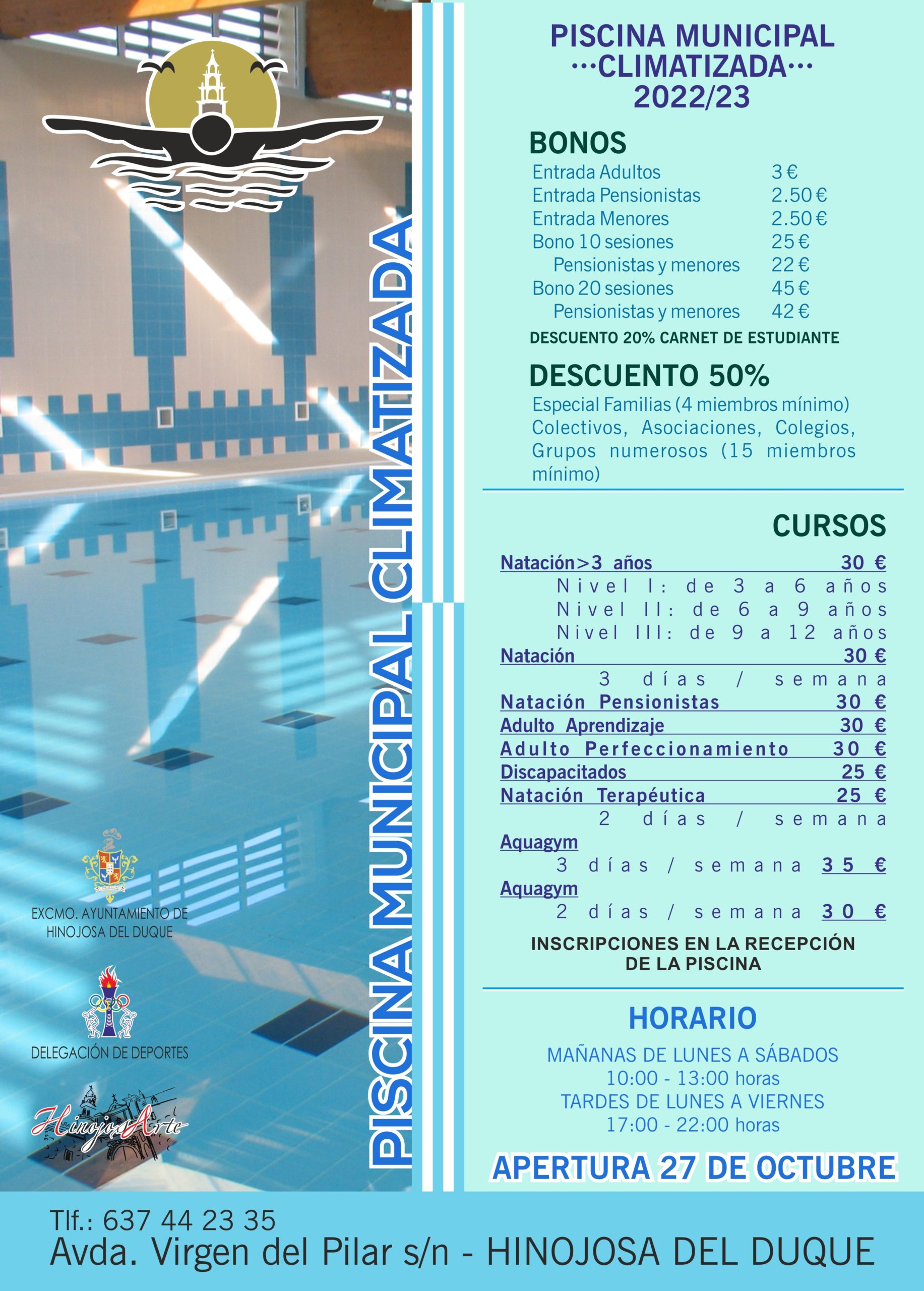 piscina municipal Climatizada horario(1)