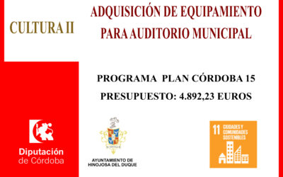 ADQUISICIÓN DE EQUIPAMIENTO PARA AUDITORIO MUNICIPAL. PROGRAMA PLAN CÓRDOBA 15.