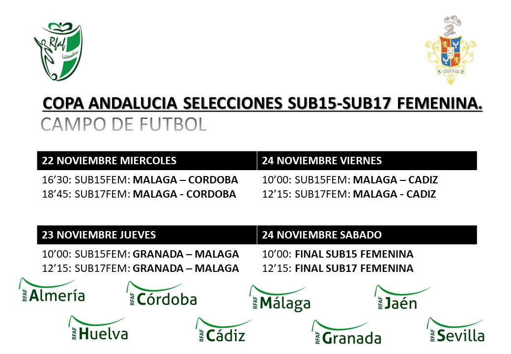 PARTIDOS COPA ANDALUCIA SUB15-17 FEMENINA 2023