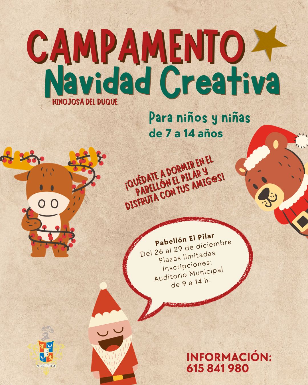 cartel campamento navidad creativa version 2