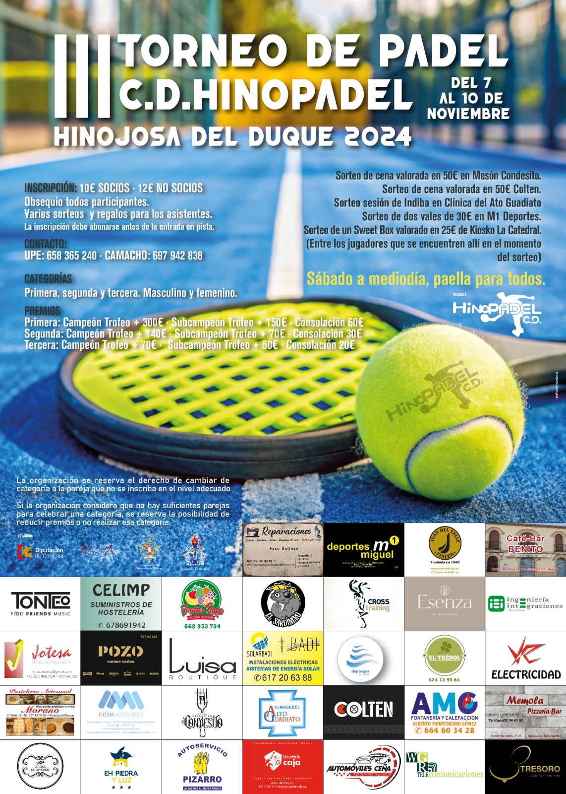 CARTEL III TORNEO DE PADEL 2024