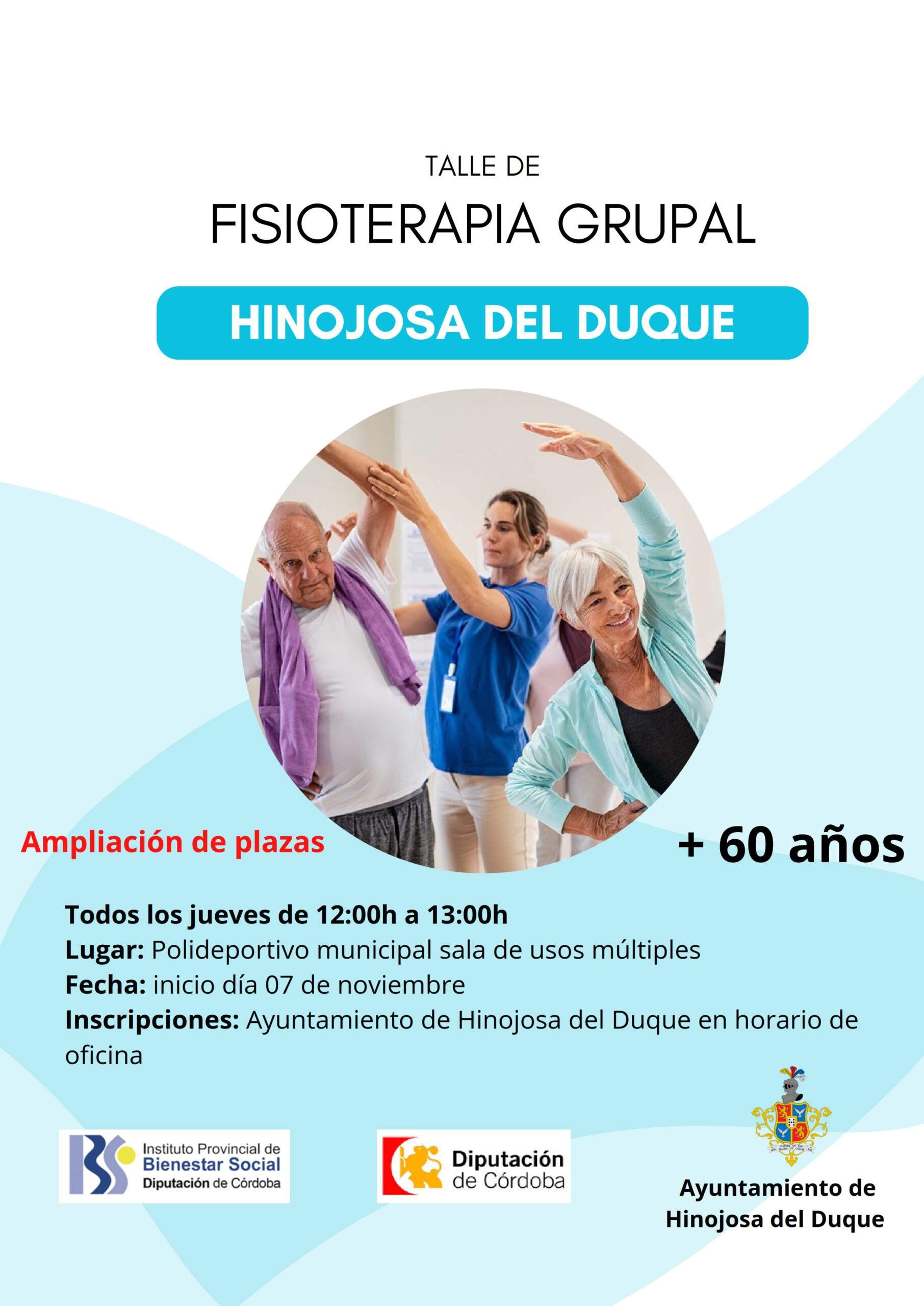 CARTEL TALLER FISIOTERAPIA GRUPAL NOVIEMBRE 2024