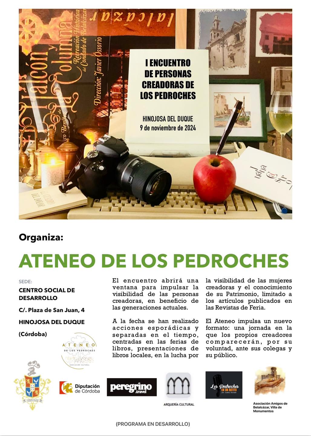 CARTEL I ENCUENTRO DE PERSONAS CREADORAS DE LOS PEDROCHES