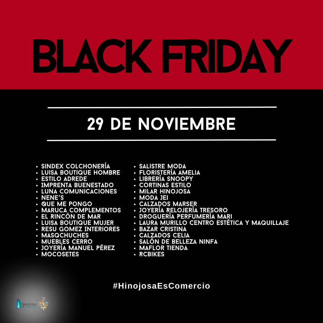 CARTEL PARTICIPANTES BLACK FRIDAY 2024