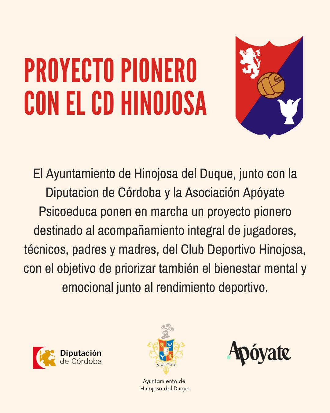 PROYECTO PIONERO C.D HINOJOSA