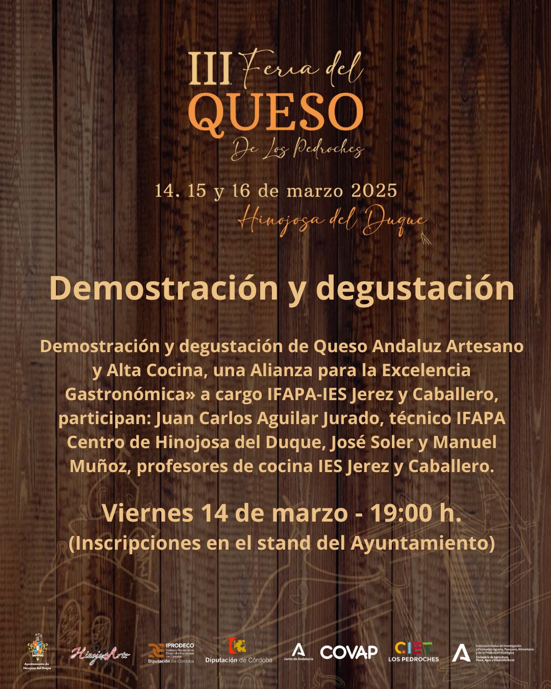 CARTEL DEMOSTRACIÓN Y DEGUSTACIÓN III FERIA DEL QUESO